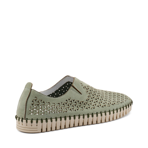 Slip-On aus gelasertem Nubukleder - Frau Shoes | Official Online Shop