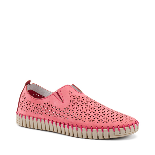 Laser-etched nubuck slip-ons - Frau Shoes | Official Online Shop