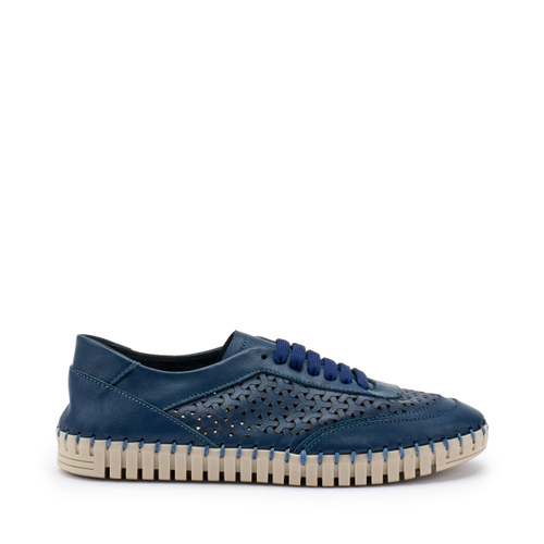 Sneaker aus gelasertem Leder - Frau Shoes | Official Online Shop