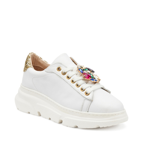 Leather sneakers with bezels - Frau Shoes | Official Online Shop