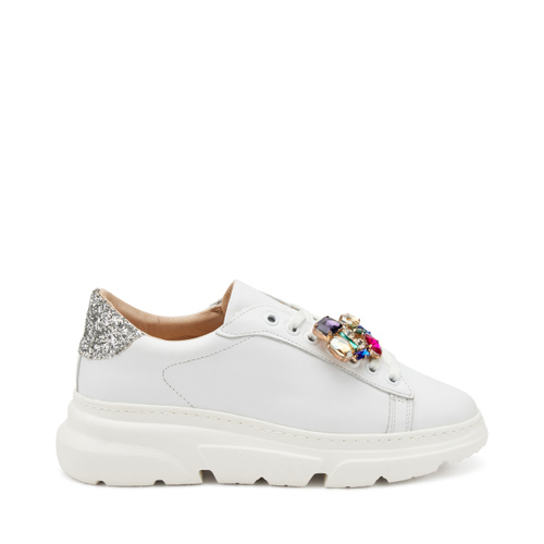 Leather sneakers with bezels - Frau Shoes | Official Online Shop