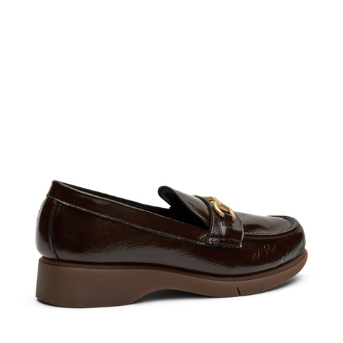 Comfortable patent leather loafers with clasp detail - Frau Shoes | Official Online Shop