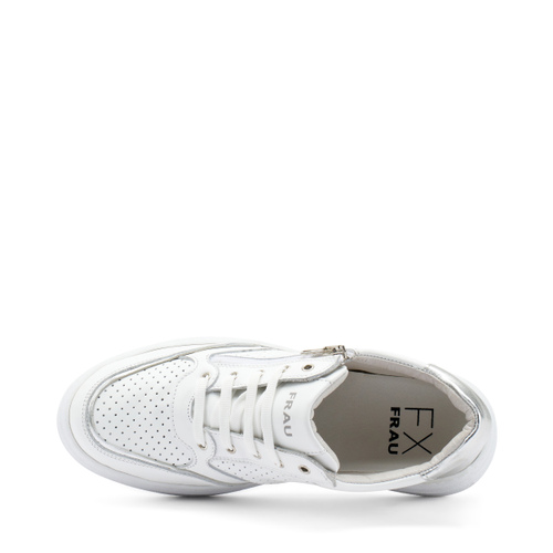 ComfortTech-Sneaker aus gestanztem Leder mit Reißverschluss - Frau Shoes | Official Online Shop