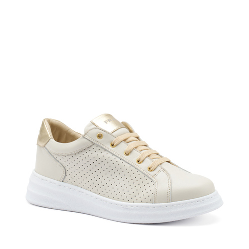 ComfortTech-Sneaker aus gestanztem Nubukleder - Frau Shoes | Official Online Shop