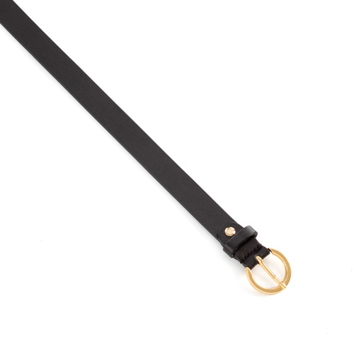 Leather belt with round golden buckle - Frau Shoes | Official Online Shop