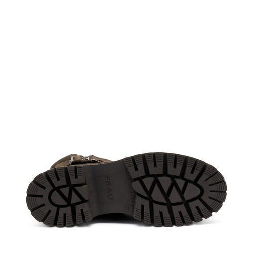 Nubuck ankle boots with buckles and lug sole - Frau Shoes | Official Online Shop
