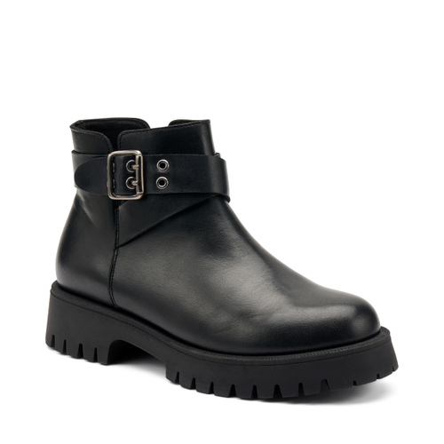 Leather ankle boots with lug sole - Frau Shoes | Official Online Shop