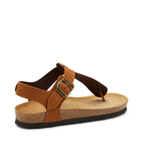 Zehenstegsandalette aus Nubukleder - Frau Shoes | Official Online Shop