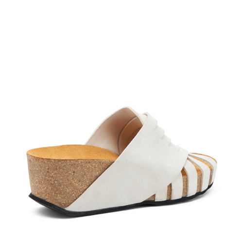 Ciabatta in pelle scamosciata con zeppa - Frau Shoes | Official Online Shop