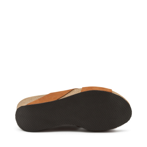 Ciabatta a incrocio in nabuk con zeppa - Frau Shoes | Official Online Shop