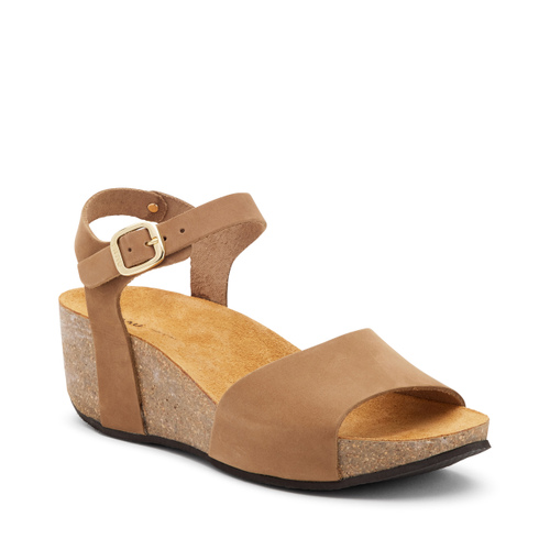 Sandalo a fasca in nabuk con zeppa - Frau Shoes | Official Online Shop