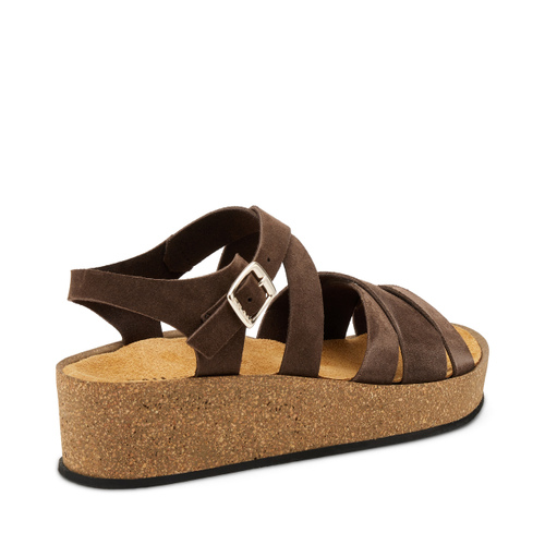 Plateau-Sandale aus Veloursleder - Frau Shoes | Official Online Shop