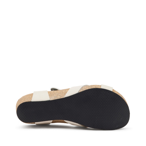 Nubuck crossover-strap sandals with low wedge - Frau Shoes | Official Online Shop