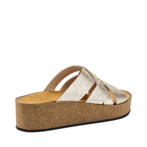 Plateau-Pantolette aus laminiertem Leder - Frau Shoes | Official Online Shop