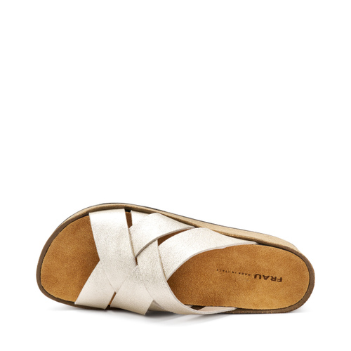 Plateau-Pantolette aus laminiertem Leder - Frau Shoes | Official Online Shop