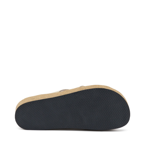 Plateau-Pantolette aus laminiertem Leder - Frau Shoes | Official Online Shop
