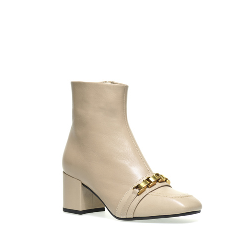 Tronchetto a punta quadra con catena piatta - Frau Shoes | Official Online Shop