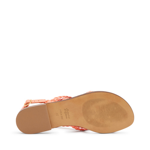 Woven leather thong sandals with straps - Frau Shoes | Official Online Shop