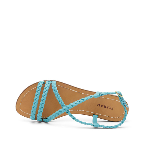 Sandale mit Riemen aus geflochtenem Kunstleder - Frau Shoes | Official Online Shop