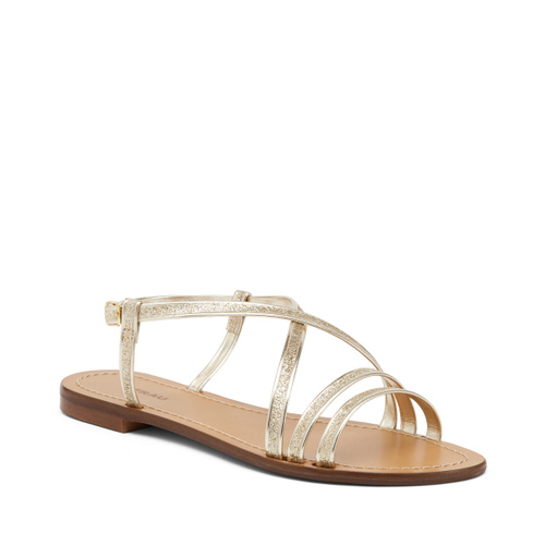 Glittery faux leather sandals with straps - Frau Shoes | Official Online Shop