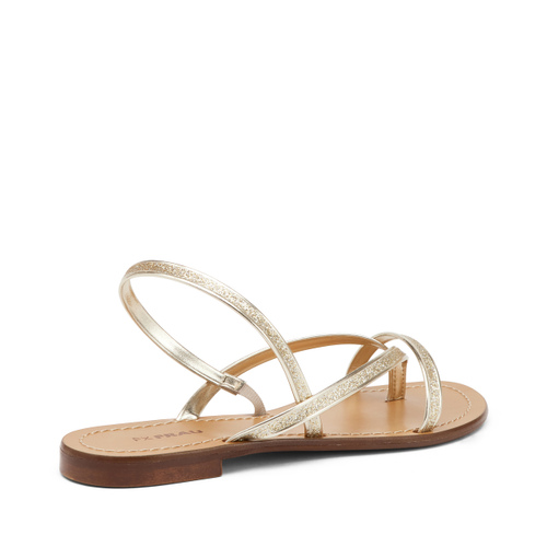 Glittery faux leather thong sandals with straps - Frau Shoes | Official Online Shop