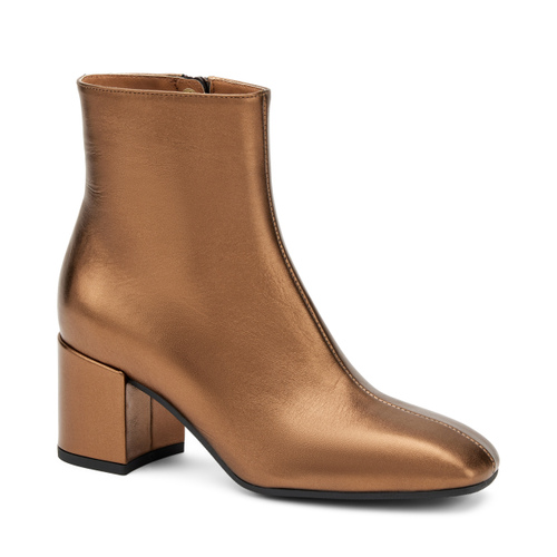 Heeled foiled leather ankle boots - Frau Shoes | Official Online Shop