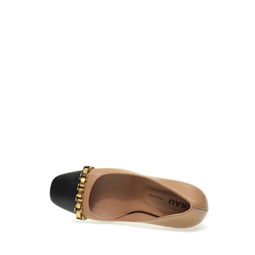 Leather pumps with contrasting toe - Frau Shoes | Official Online Shop
