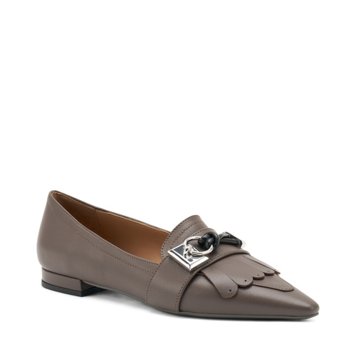 Pointed-toe ballet flats with maxi-fringing - Frau Shoes | Official Online Shop