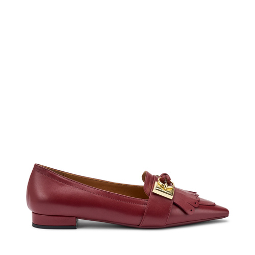 Spitz zulaufende Ballerinas mit Maxi-Fransen - Frau Shoes | Official Online Shop