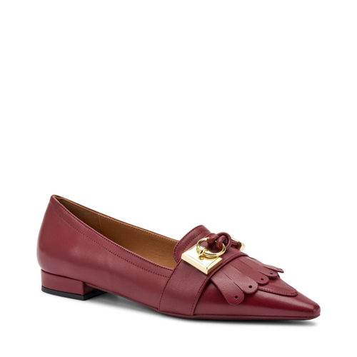 Pointed-toe ballet flats with maxi-fringing - Frau Shoes | Official Online Shop