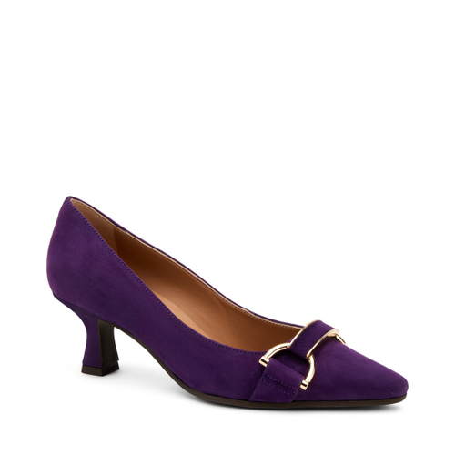 Suede pumps with bridged clasp detail - Frau Shoes | Official Online Shop