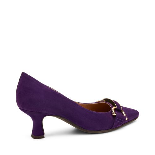 Suede pumps with bridged clasp detail - Frau Shoes | Official Online Shop