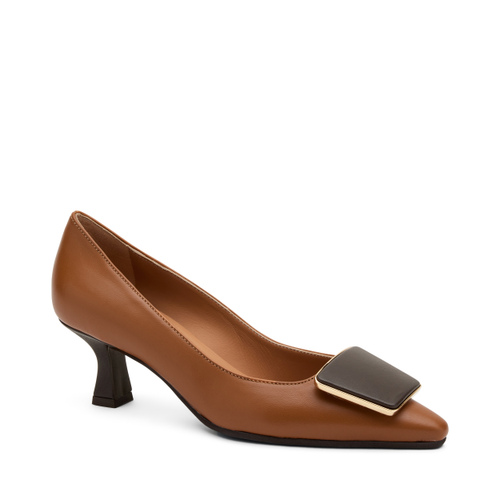 Leather pumps with elegant accessory - Frau Shoes | Official Online Shop