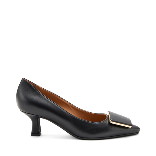 Leather pumps with elegant accessory - Frau Shoes | Official Online Shop