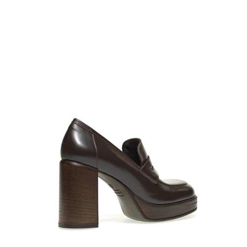 Square-toe loafers with heel and platform - Frau Shoes | Official Online Shop