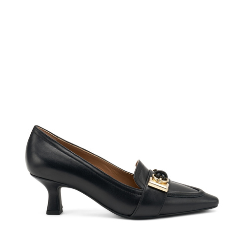 Pumps aus Leder mit Accessoire - Frau Shoes | Official Online Shop