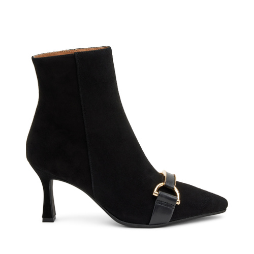 Suede ankle boots with high spool heel - Frau Shoes | Official Online Shop