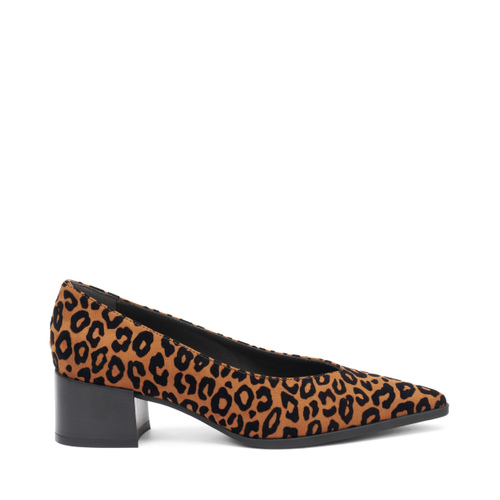 Almond-Cut pumps in leo-print fabric - Frau Shoes | Official Online Shop