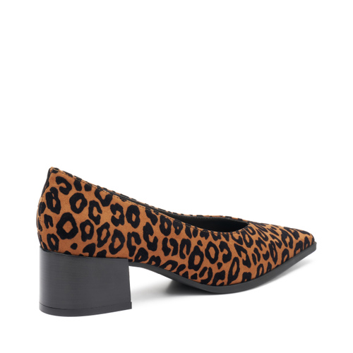 Almond-Cut pumps in leo-print fabric - Frau Shoes | Official Online Shop
