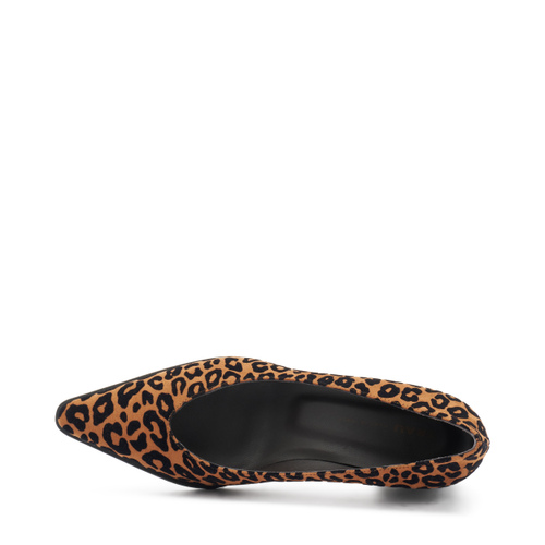 Almond-Cut pumps in leo-print fabric - Frau Shoes | Official Online Shop