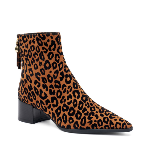 Stivaletti con tacco in tessuto leo print - Frau Shoes | Official Online Shop