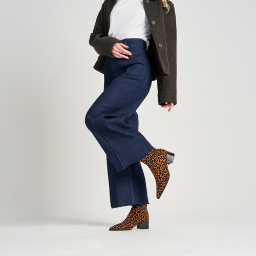 Stivaletti con tacco in tessuto leo print - Frau Shoes | Official Online Shop