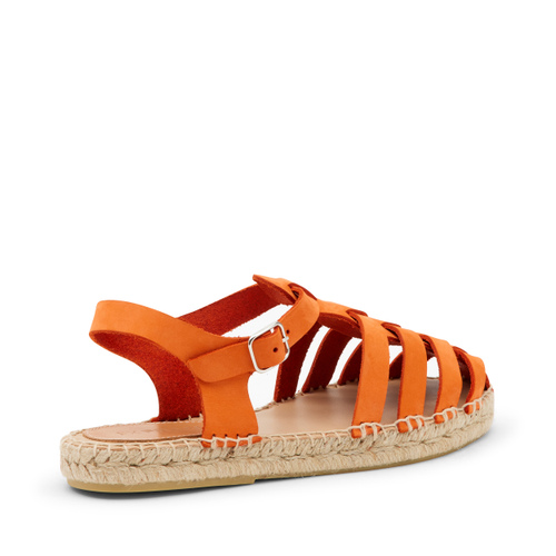 Nubuck caged fisherman sandals with rope sole - Frau Shoes | Official Online Shop