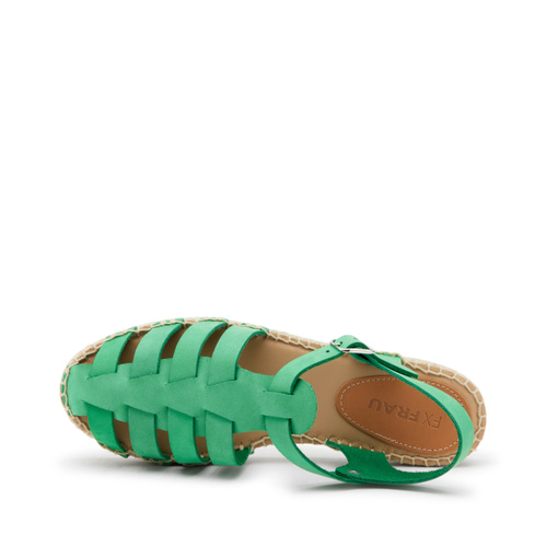 Nubuck caged fisherman sandals with rope sole - Frau Shoes | Official Online Shop
