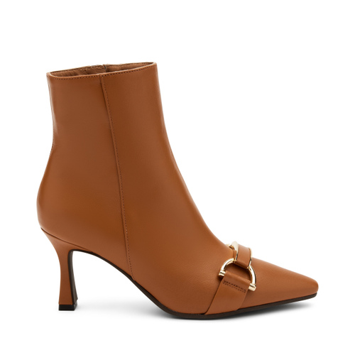 Leather ankle boots with high spool heel - Frau Shoes | Official Online Shop