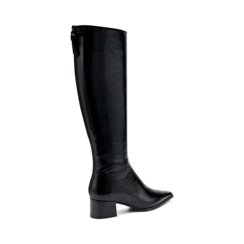 Heeled boots in shiny creased-effect leather - Frau Shoes | Official Online Shop