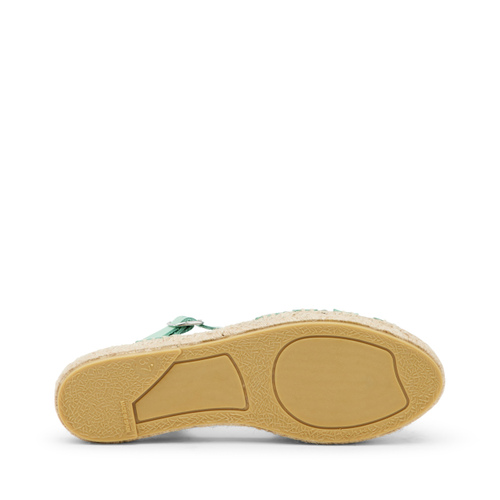 Römer-Sandale aus laminiertem Leder mit Espadrilles-Sohle - Frau Shoes | Official Online Shop
