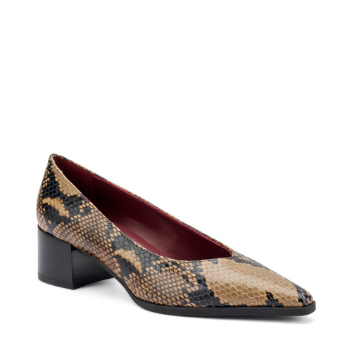 Snake-print leather Almond-Cut pumps - Frau Shoes | Official Online Shop
