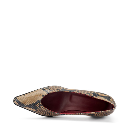 Snake-print leather Almond-Cut pumps - Frau Shoes | Official Online Shop