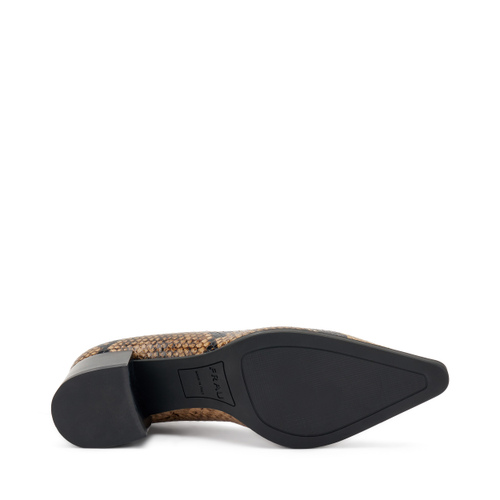 Snake-print leather Almond-Cut pumps - Frau Shoes | Official Online Shop